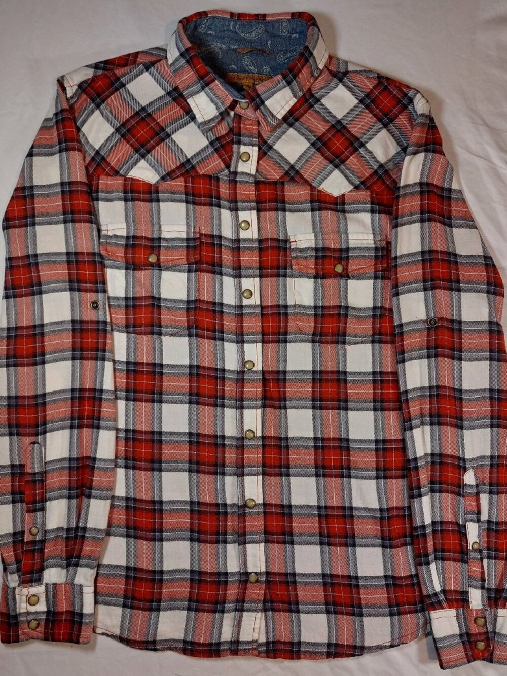 Jachs Girlfriends Women's Long Sleeve Flannel Western Button-up Shirt